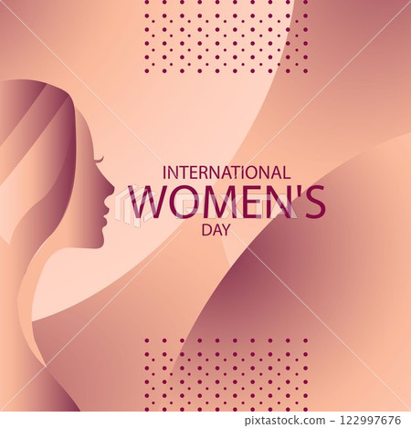 March 8 International Women's Day Celebration with Vibrant Floral and Feminine Designs Honoring Women's Achievements 122997676