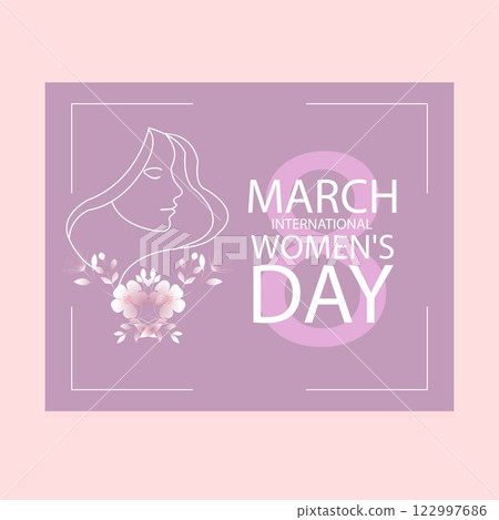 March 8 International Women's Day Celebration Honoring Women's Achievements with Floral March 8 International Women's Day Celebration Honoring Women's Achievements with Floral 122997686