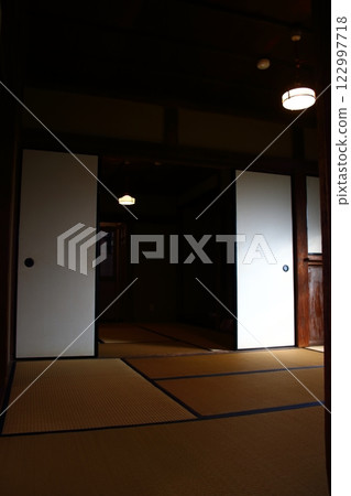 Dimly lit Japanese-style room (creepy image) Dimly lit Japanese-style room (creepy image) 122997718