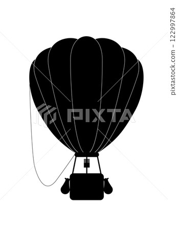 hot air balloon with landscape illustrator NOT IA 122997864