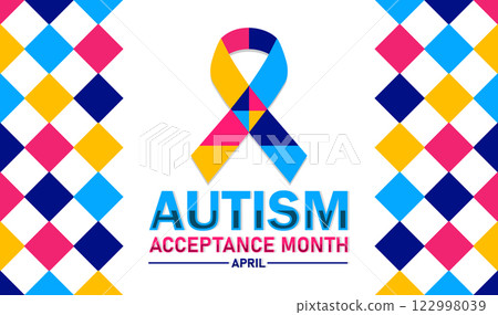 Autism Acceptance Month, Modern background 122998039