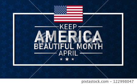 Keep America Beautiful Month, Modern background 122998047