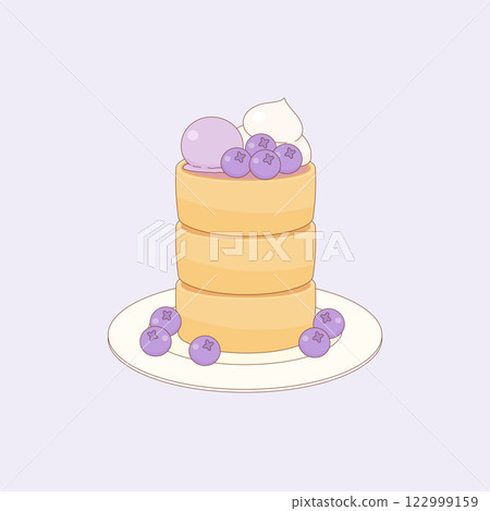 blueberry pancake dessert blueberry pancake dessert 122999159