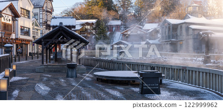 冬季草津溫泉湯畑溫泉全景 122999962