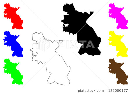 Paulinia city (Federative Republic of Brazil, Sao Paulo state) map vector illustration, scribble sketch Paulinia map Paulinia city (Federative Republic of Brazil, Sao Paulo state) map vector illustration, scribble sketch Paulinia map 123000177