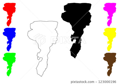Poa city (Federative Republic of Brazil, Sao Paulo state) map vector illustration, scribble sketch Poa map Poa city (Federative Republic of Brazil, Sao Paulo state) map vector illustration, scribble sketch Poa map 123000196