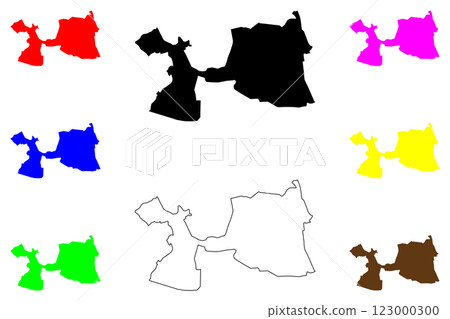 Santa Barbara d'Oeste city (Federative Republic of Brazil, Sao Paulo state) map vector illustration, scribble sketch Santa Barbara d'Oeste map Santa Barbara d'Oeste city (Federative Republic of Brazil, Sao Paulo state) map vector illustration, scribble sketch Santa Barbara d'Oeste map 123000300