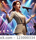 唱歌的辦公室女士 123000334