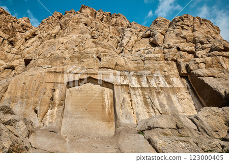 Ancient inscription in Bisotun, Iran Ancient inscription in Bisotun, Iran 123000405