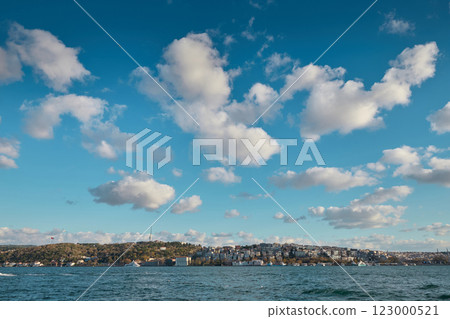 Uskudar seaside in Istanbul city, Turkey 123000521