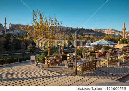 Cafe and restaurant in Sanlirufa old town, Turkey 123000526
