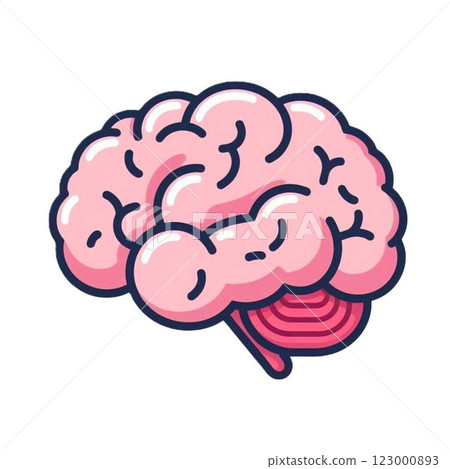 Illustration of a simple brain 123000893