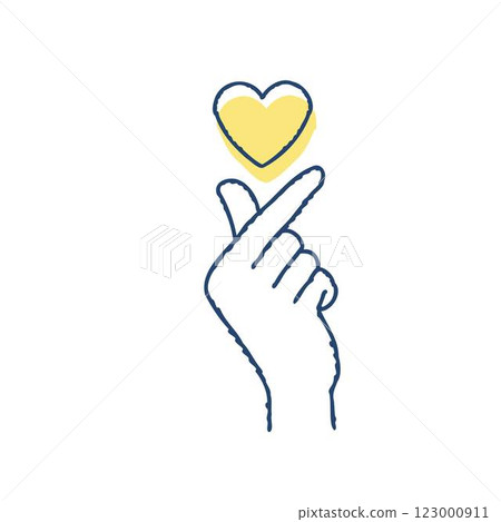 手指愛心 - 用手指表達愛心的手勢 123000911