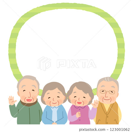 Group of elderly people Copy space Seniors Late-stage elderly Group of elderly people Copy space Seniors Late-stage elderly 123001062