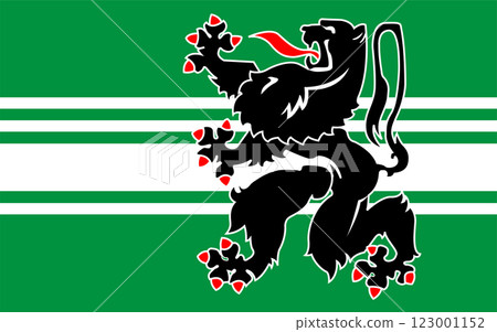 Flag of East Flanders Province (Kingdom of Belgium, Flanders Region) Oost-Vlaanderen or Oost-Vloandern 123001152