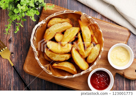 Delicious French fries 123001773