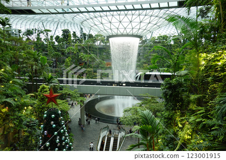 waterfall, airport, singapore 123001915