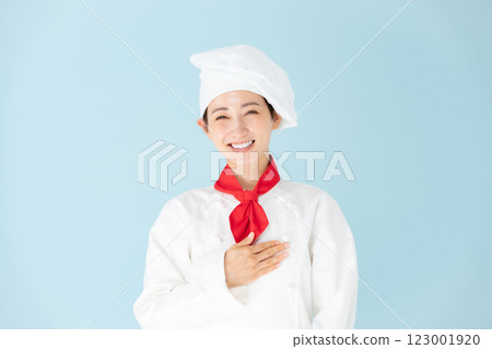 Female chef cook coat leave it to us 123001920
