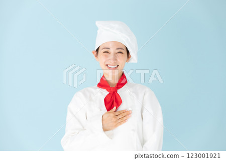 Female chef cook coat leave it to us Female chef cook coat leave it to us 123001921