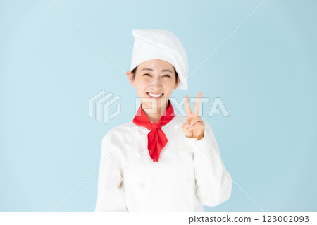Female chef cook coat piece Female chef cook coat piece 123002093