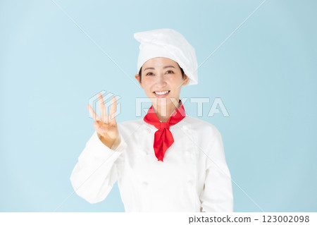 Female chef cook coat 3 123002098