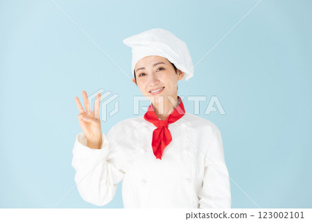 Female chef cook coat 3 123002101