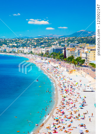 Promenade des Anglais in Nice, France. Nice is a popular Mediterranean tourist destination Promenade des Anglais in Nice, France. Nice is a popular Mediterranean tourist destination 123002147