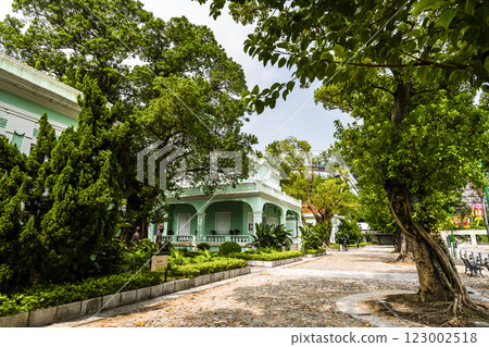 Traditional Portuguese house styles are part of the Taipa Houses Museum, Macau. Traditional Portuguese house styles are part of the Taipa Houses Museum, Macau. 123002518