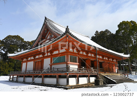 京都市的世界遺產－白雪皚皚的金堂 123002737