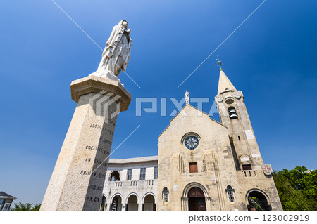 The Chapel of Our Lady of Penha is seen in Macau. The first chapel was founded in 1622 by Portuguese sailors and the structure was rebuilt in 1837 and 1935. 123002919