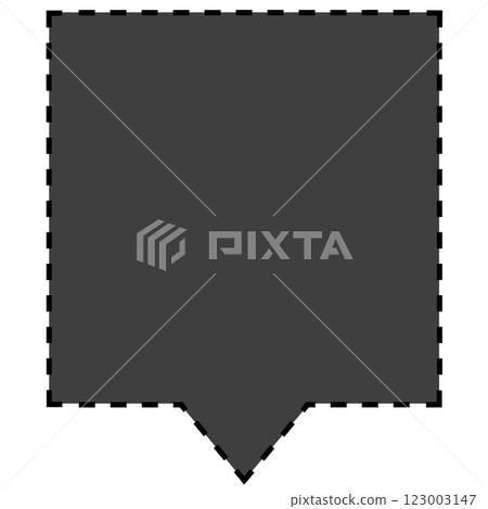 Simple dashed square speech bubble 2 (black) Simple dashed square speech bubble 2 (black) 123003147