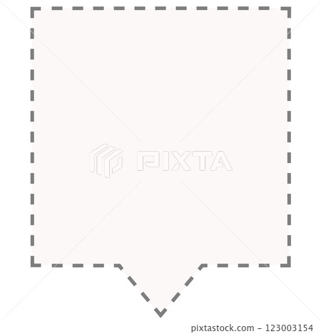 Simple dashed square balloon 2 (gray/white) Simple dashed square balloon 2 (gray/white) 123003154