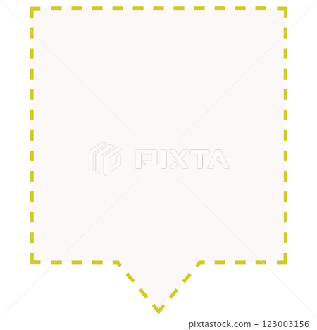 Simple dashed square speech bubble 2 (yellow/white) Simple dashed square speech bubble 2 (yellow/white) 123003156