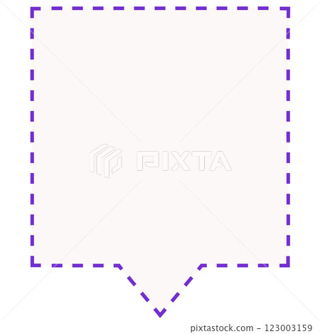 Simple dashed square speech bubble 2 (purple/white) Simple dashed square speech bubble 2 (purple/white) 123003159