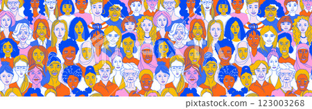 Diverse Women Portraits for International Women's Day Illustration Diverse Women Portraits for International Women's Day Illustration 123003268