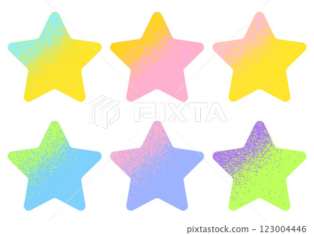 A set of star-shaped, textured gradations in a mezzotint style. A set of star-shaped, textured gradations in a mezzotint style. 123004446