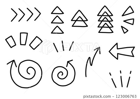 Triangular arrow and other decoration set Triangular arrow and other decoration set 123006763
