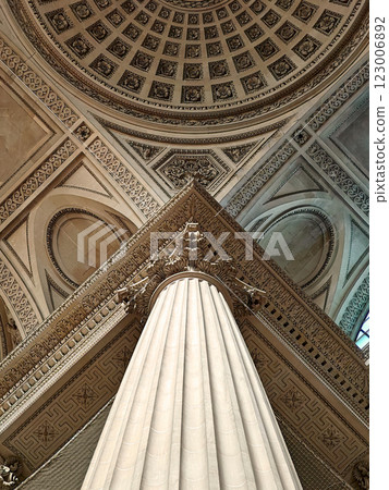 Ornate Interior of The Pantheon in Paris Ornate Interior of The Pantheon in Paris 123006892