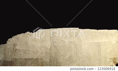 Close-Up View of Beryllonite Mineral Specimen on Dark Background 123006918