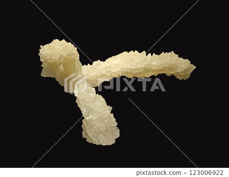 Close-Up View of Calcite Mineral Specimen on Dark Background 123006922
