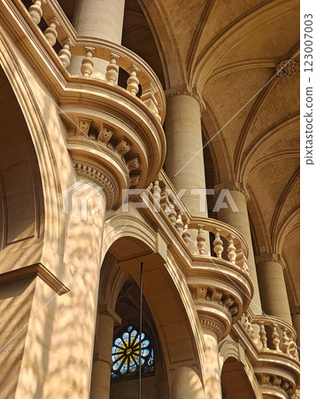Ornate French Cathedral Interior 123007003