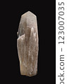 Detailed Close-Up View of Quartz Crystal Specimen on Dark Background 123007035