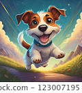 Cute Dog: Hyper Speed Jack Russell 123007195