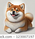 Cute Dog: Round Shiba Inu 123007197
