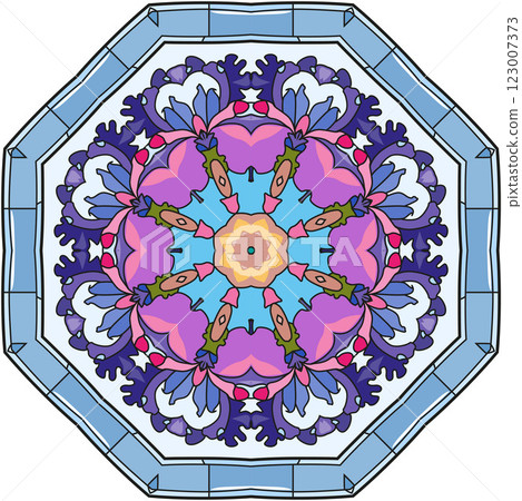 Colorful cute Mandalas. Decorative unusual round ornaments. Colorful cute Mandalas. Decorative unusual round ornaments. 123007373