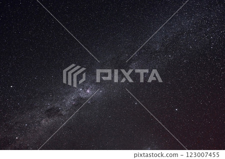 Majestic view of clear sky with stars and Milky Way in the space Majestic view of clear sky with stars and Milky Way in the space 123007455