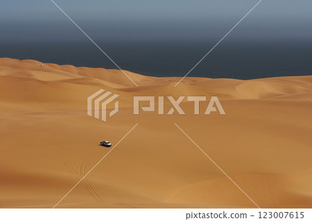Riding outdoors. Car in the deserts of Africa, Namibia Riding outdoors. Car in the deserts of Africa, Namibia 123007615