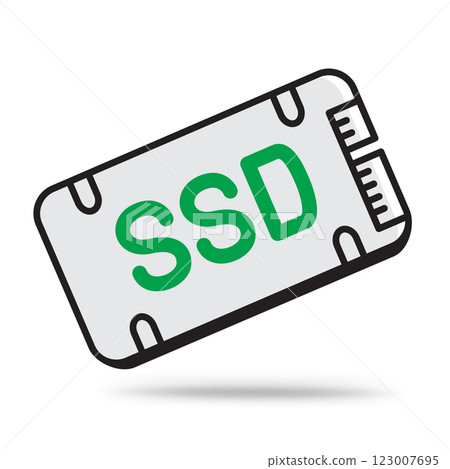 ssd memory outline icon ssd memory outline icon 123007695