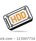 HDD memory outline icon 123007716