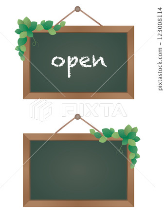 A message board decorated with green and blackboards, open, plain A message board decorated with green and blackboards, open, plain 123008114